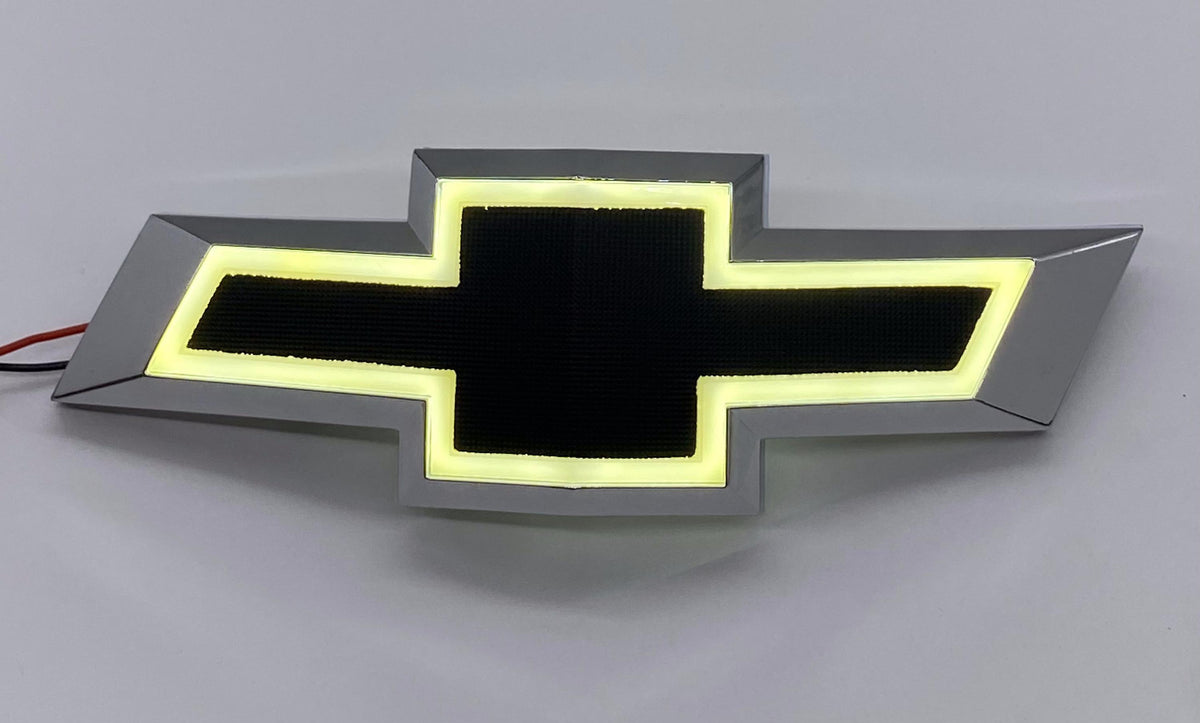 White LED Lighted Front Grille Bowtie Emblem for Chevy Camaro 2010-2013