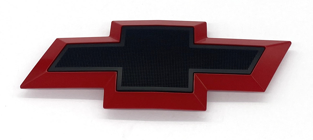 Front grille bowtie emblem for Chevy Silverado 1500 2007-2013, red with black center
