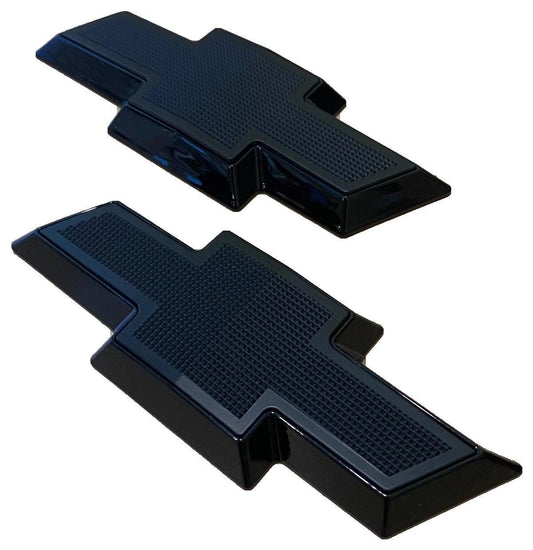 Blackout Front & Rear Bowtie Emblem Pair for Chevy Impala 2006-2013 & Monte Carlo 2006-2007