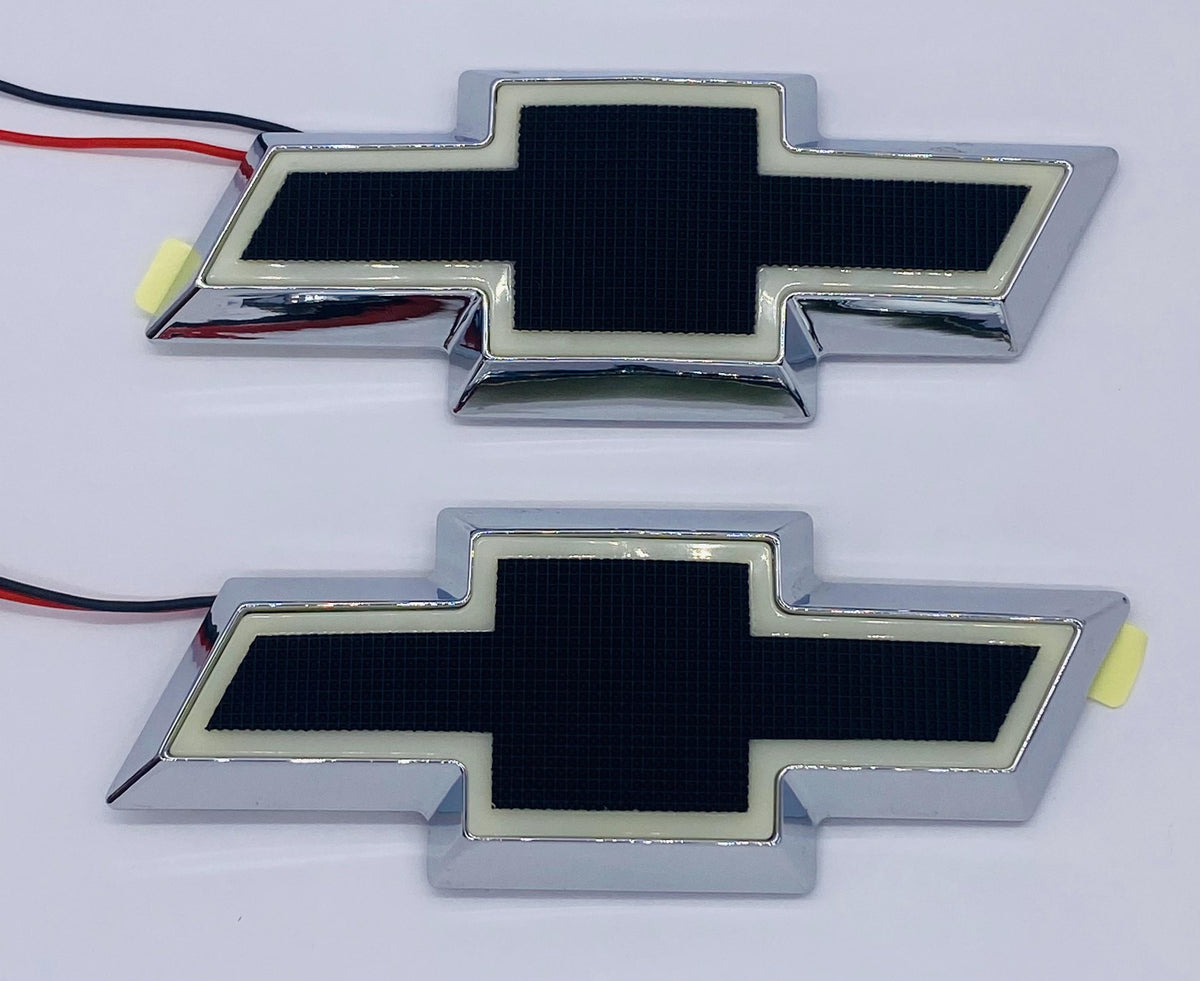 LED Front & Rear Bowtie Emblem Pair for Chevy Impala 2006-2013 & Monte Carlo 2006-2007