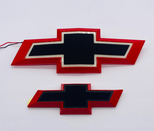 LED Front & Rear Bowtie Emblem Set for Chevy Tahoe Suburban 2015-2020
