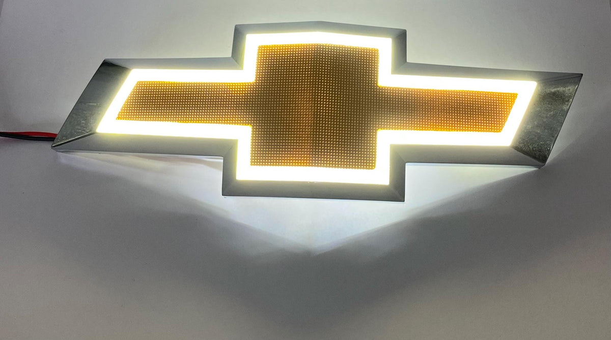 White LED Lighted Front Grille Bowtie Emblem for Chevy Camaro 2010-2013