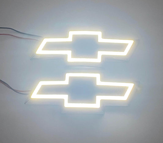 LED Front & Rear Bowtie Emblem Pair for Chevy Impala 2006-2013 & Monte Carlo 2006-2007