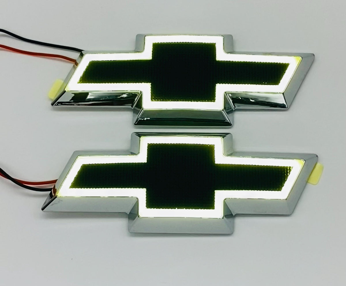 LED Front & Rear Bowtie Emblem Pair for Chevy Impala 2006-2013 & Monte Carlo 2006-2007