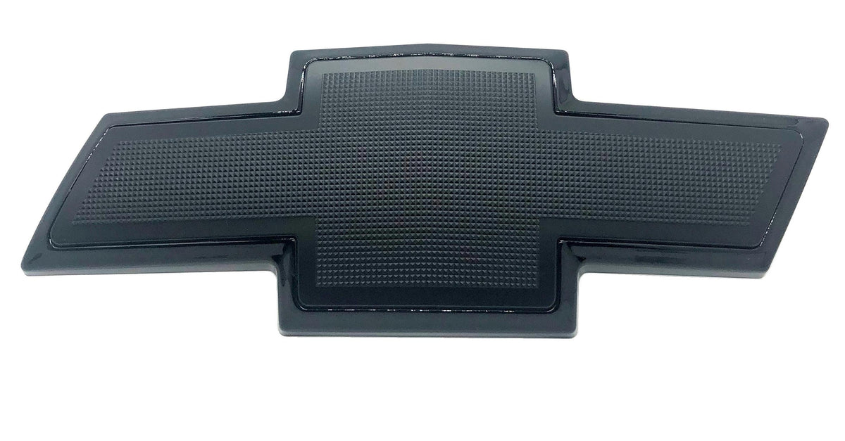 Rear tailgate bowtie emblem, black with black center